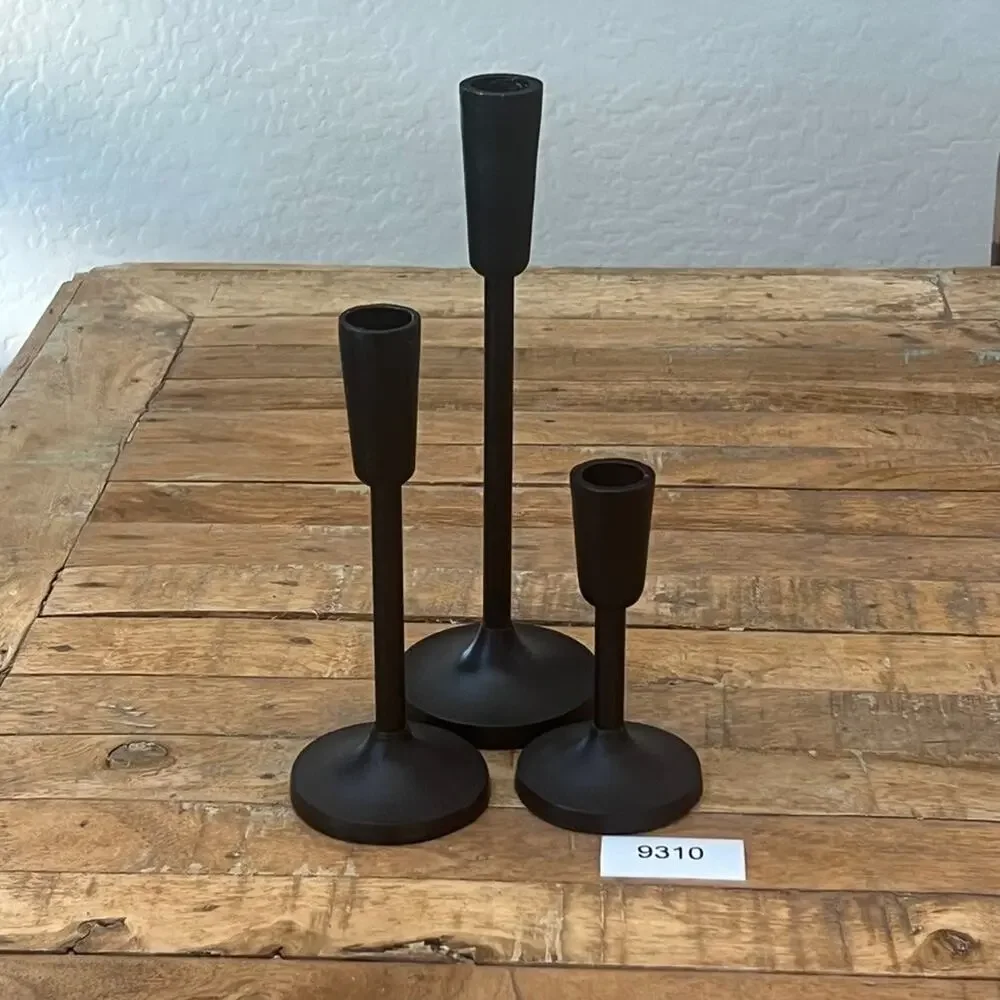 Threshold Black Aluminum Taper Candle Holders Set Of 3